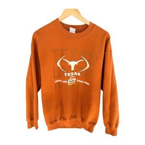 Gildan Texas Longhorns Sweatshirt Mens Medium Orange Crewneck Graphic Pullover